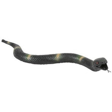 Load image into Gallery viewer, 15" Black Squishy Stretchy Snake - Buy Fake Snakes