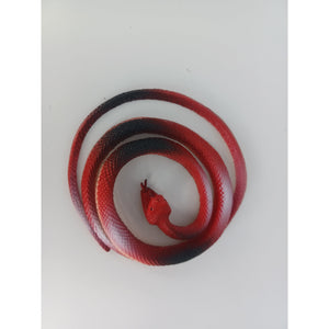 34" Red and Black Coiled Vinyl Fake Snake - Buy Fake Snakes