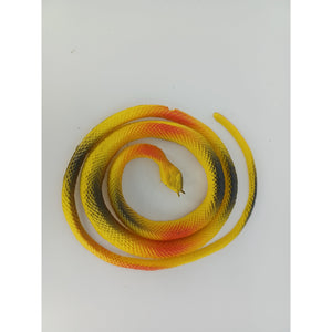 34" Yellow and Red and Black Coiled Vinyl Fake Snake - Buy Fake Snakes