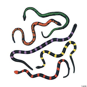 8" Stretchy Rubber Snakes per Dozen (12) - Buy Fake Snakes